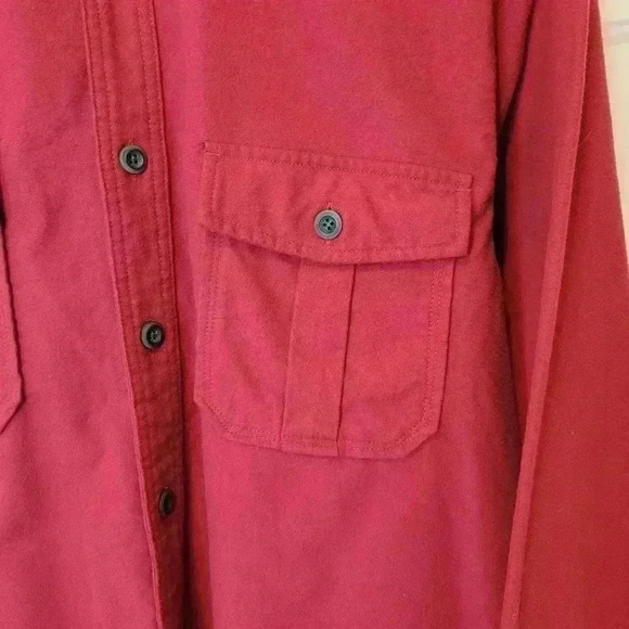 Eddie Bauer Outdoor Outfitter Red Cotton Flannel Button Down, Size XL - Picture 5 of 9